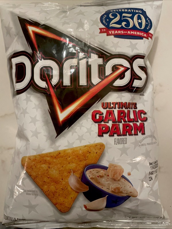 🔥 Bag New Limited Edition Doritos ULTIMATE GARLIC PARM 74.4 grams 2 5/8 oz.