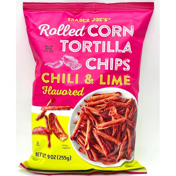 Trader Joe’s Rolled Tortilla Chips Chili & Lime – Pack of 1