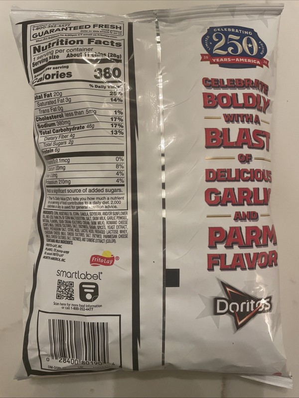 🔥 Bag New Limited Edition Doritos ULTIMATE GARLIC PARM 74.4 grams 2 5/8 oz. gallery