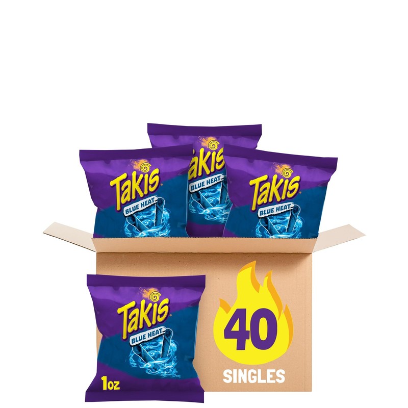 Takis Blue Heat 40 pc / 1 oz Multipack 40 Count (Pack of 1), Rolled