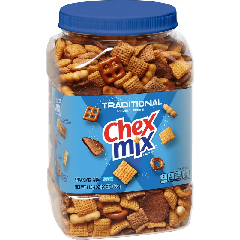(4 pack) Chex Mix Traditional Original Recipe Snack Mix, 20 oz Tub gallery