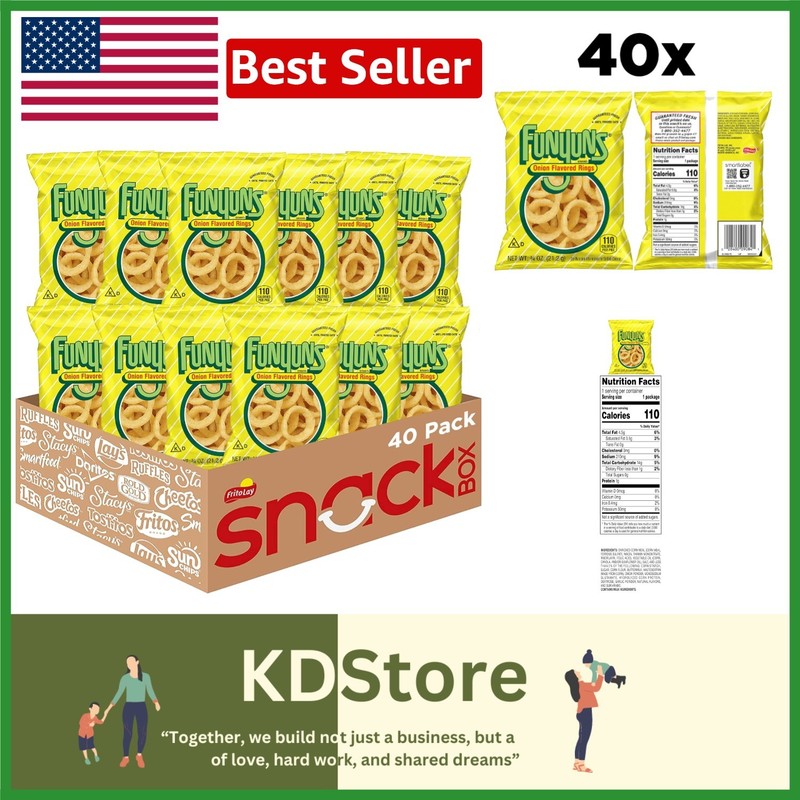 40 Count Onion Flavored Corn Rings – Kosher Gluten-Free Snack Delights