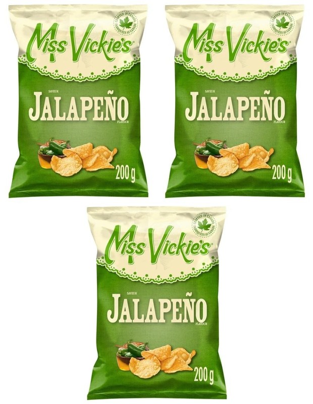 Miss Vickie's Jalapeno Flavor Kettle Cooked Potato Chips, 200g (3 Pack)
