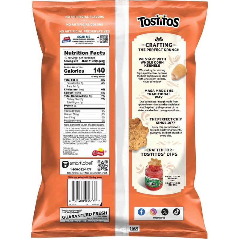 Tostitos SCOOPS! MULTIGRAIN Tortilla Chips, 10 oz (1 Bag) OCT 2023 gallery