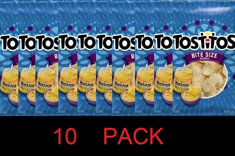 Tostitos Tortilla Chips ORIGINAL Bite Size Crispy Rounds 12 oz Bag – 10 PACK