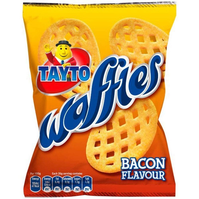 24 bags of Tayto Waffles 26g each Bacon Flavour Snacks from Ireland / total:624g gallery