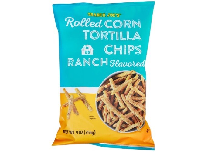 Trader Joe’s Ranch Flavored Rolled Corn Torilla Chips Gluten Free 9 oz