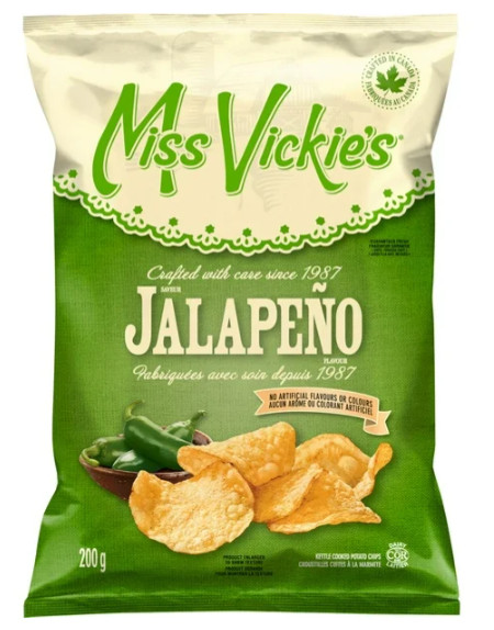 Miss Vickie's Jalapeno Flavor Kettle Cooked Potato Chips, 200g gallery