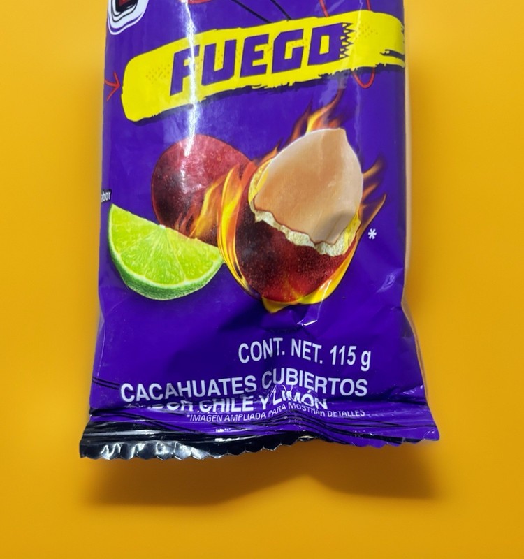 6-Pack Hot Nuts Fuego Mexican Peanuts Chili Lime Snack 115g Spicy Cacahuates gallery