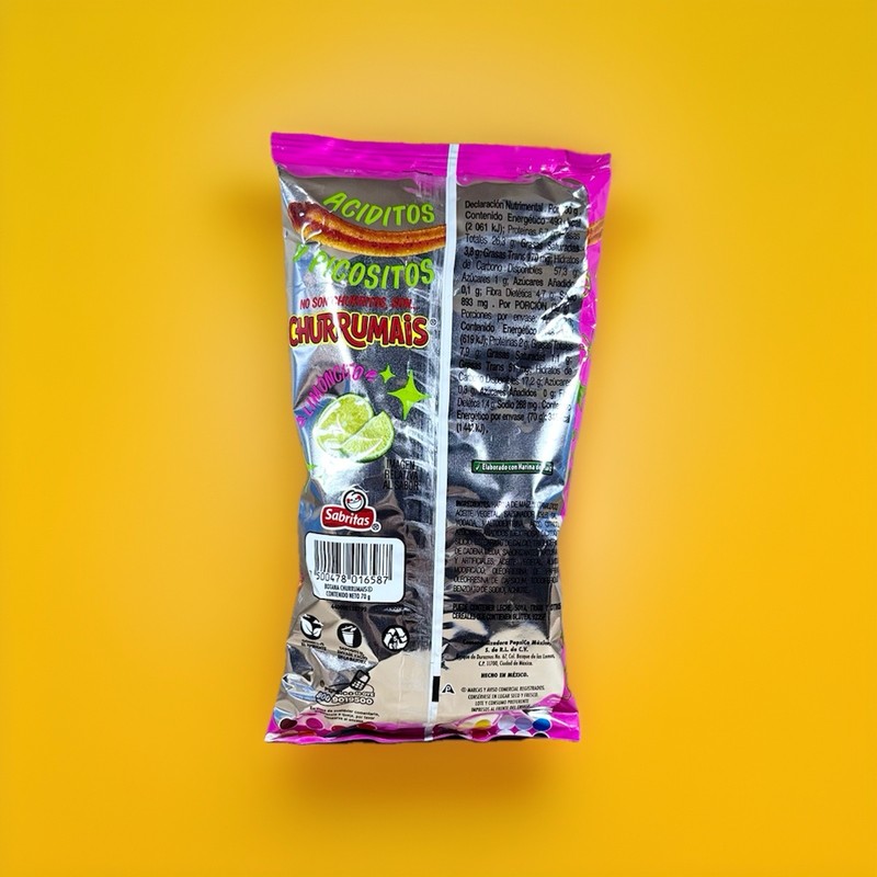 6- Pack Mexican Chips Churrumais Lime And Chili Flavored Corn Snack (70g) Bags gallery