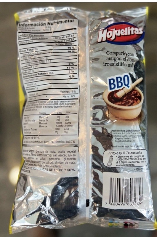 Hojuelitas BBQ Flavor 4 Pack 160g Free Delivery #1 Snack In Dominican Republic gallery