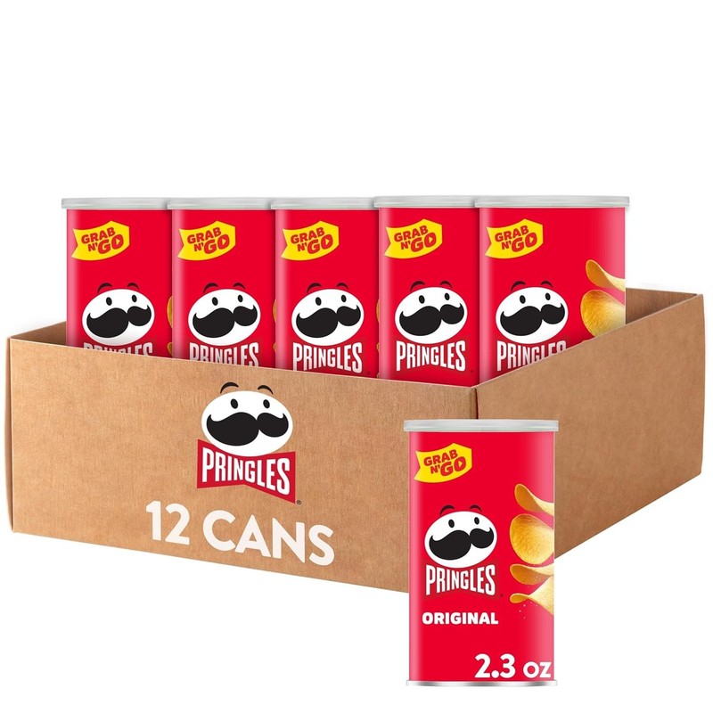 Pringles Potato Crisps Chips, Lunch Snacks, Office and Kids Snacks, Grab N’ Go,