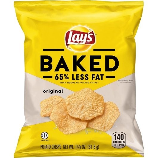 Lay’s Regular Baked Potato Chips, 1.125 Count, 64 Per Case