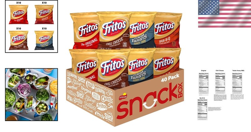 Fritos Corn Chips Variety Pack, 40 Count gallery