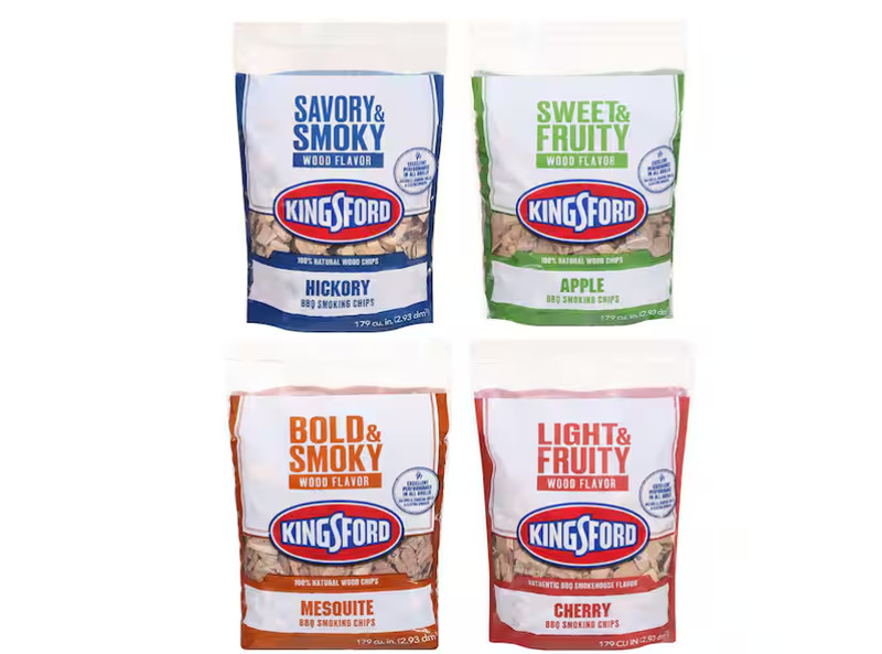 179 Cu. In. Hickory, Apple, Mesquite, Cherry Wood Chips Bundle (4-Pack)