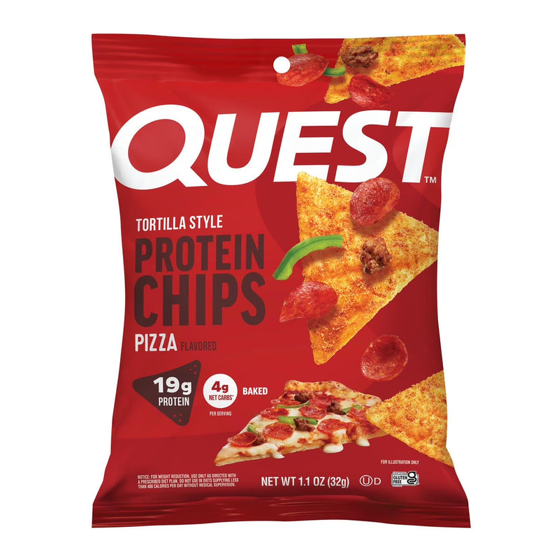 Quest Tortilla Style Protein Chips, 19g Protein,Pizza Flavor, Free Shipping gallery