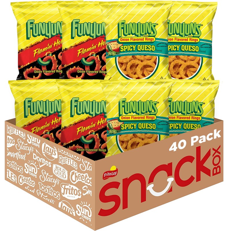 Funyuns Onion Rings Snacks Variety Pack, 0.75 oz Bags, 40 Count