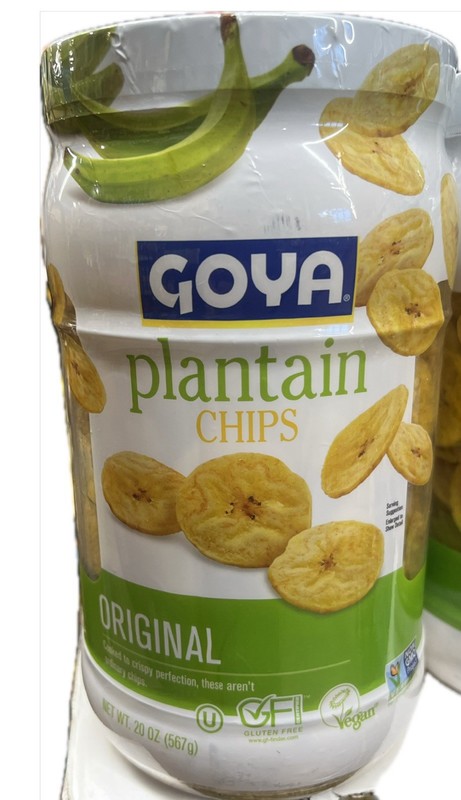 Goya Original Plantain Chips-20 Oz Tub- Everyday Healthy Snack. Platanitos Goya