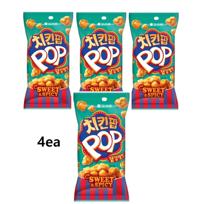 ORION CHICKEN POP 66g x 4p Crispy Sweet DAK GANGJEONG Flavor Korea