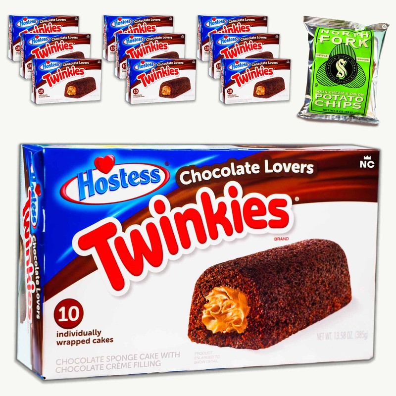 Hostess Chocolate Twinkies (100ct) – Sour Cream Onion Chips (2oz) – 11pk
