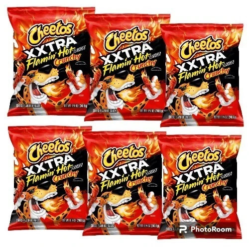 Cheetos XXTRA Flamin Hot Crunchy – 8.5 oz (Pack of 6)