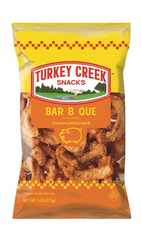 3 PK – Turkey Creek Snacks BAR-B-QUE Fried Pork Skins • Chicharrones 4 oz