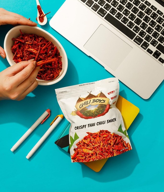 Gourmet Spicy Chili Crisps with Sesame Seeds - Snack | 120g Resealable Bag gallery