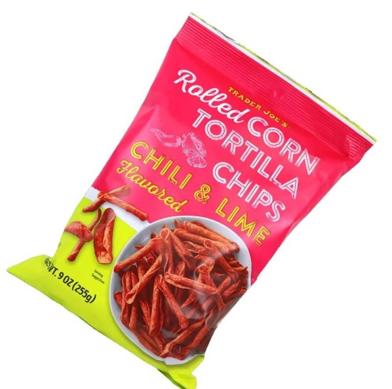 Trader Joe's Rolled Corn Tortilla Chips Chili & Lime Flavored - 2 PACK 9 oz Each gallery