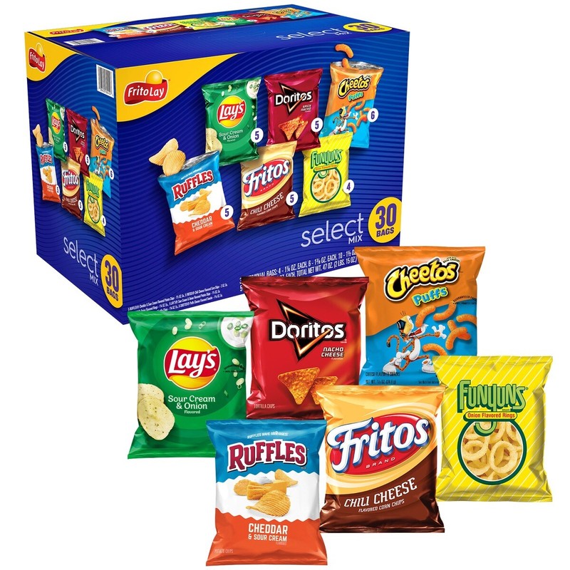 Frito-Lay Select Mix Variety Pack Lays, Fritos, Funyuns, Doritos, Ect. 30 Ct