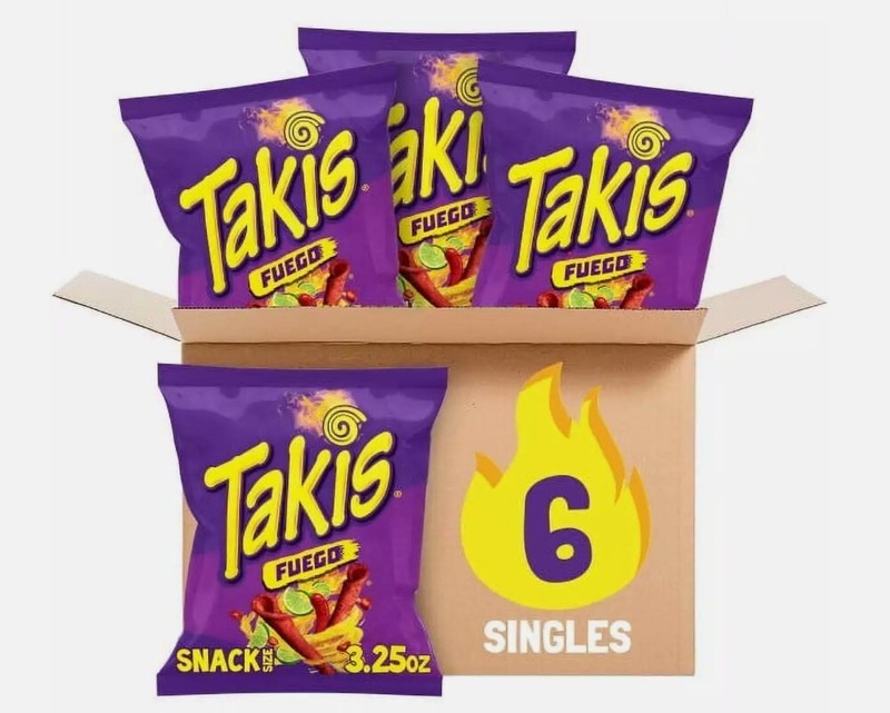 Takis Fuego 6c Pk 3.25 Oz Fuego Rolled Tortilla Chips