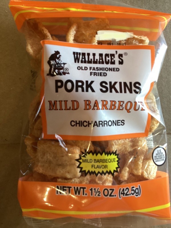 WALLACE’S Old Fashioned Pork Skins Mixed Flavors 1.5oz (8-Bags) Chicharrones gallery