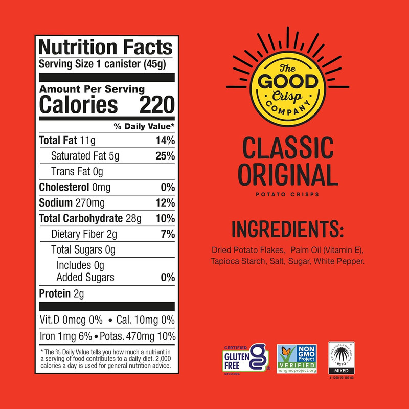 , Good Crisps Minis (Original, 1.6 Ounce, Pack of 12) Non-GMO, Allergen Friendly gallery