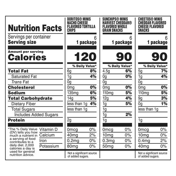 Frito-Lay Minis Doritos Cheetos and SunChips Snacks Variety Pack, Snack Size Cup gallery