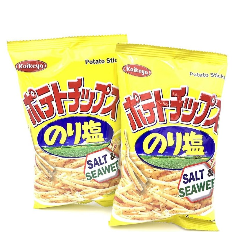 Pack of 2- Koikeya Karamucho Potato Sticks – Salt & Seaweed Flavor 40g