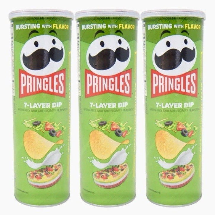 Pringles 7-Layer Dip Potato Chips Crisps ~ 3 CANS ~ 5.5 oz Canister
