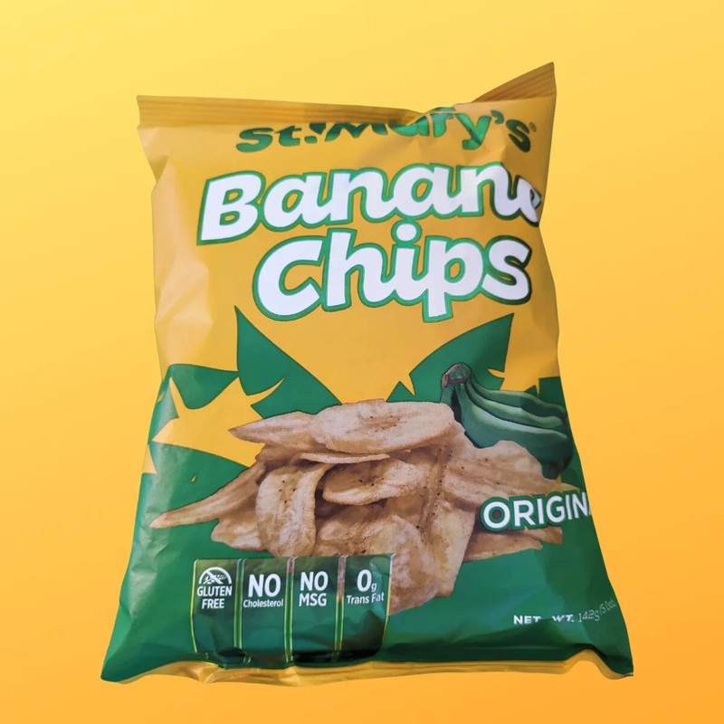 PACK OF 12 ST MARY’S BANANA CHIPS – 30G