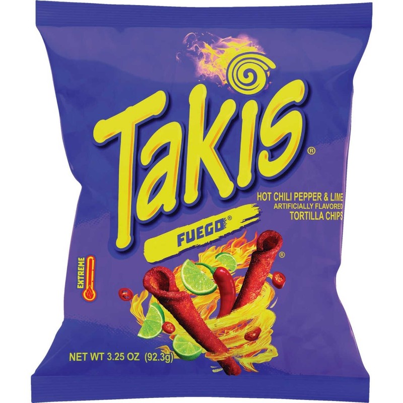 20 X 92.3g USA Takis Fuego Tortilla Chips Bulk