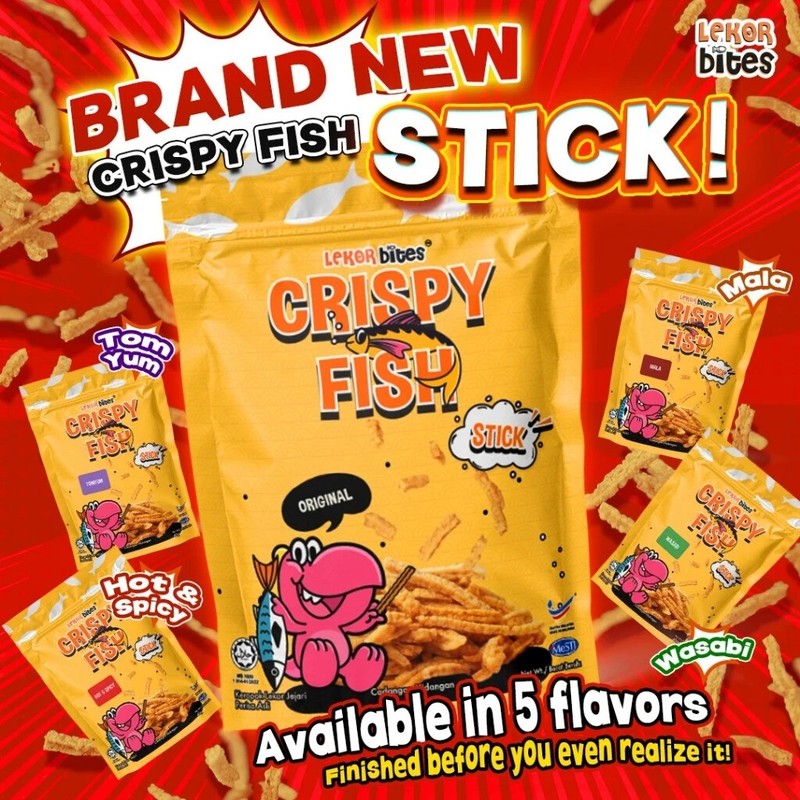 Lekor Bites Crispy Fish Stick, CONSERVE 8 PACKAGES, FLAVOUR PURE FISH taste gallery