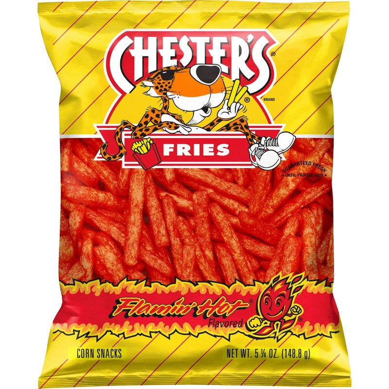 (3 Pack) Chester's Fries Flamin' Hot Flavored Corn Snacks, 5.25 oz Bag gallery