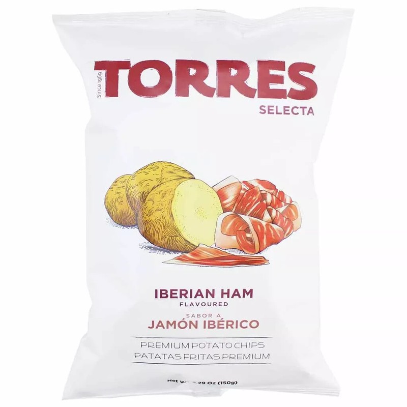 4 TORRES IBERIAN HAM Flavor Premium Potato Chips European Snacks 150g 5.29oz gallery