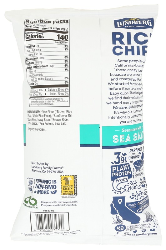 Sea Salt Lundberg Rice Chips 5.5 Oz Snacks 6 Pack gallery