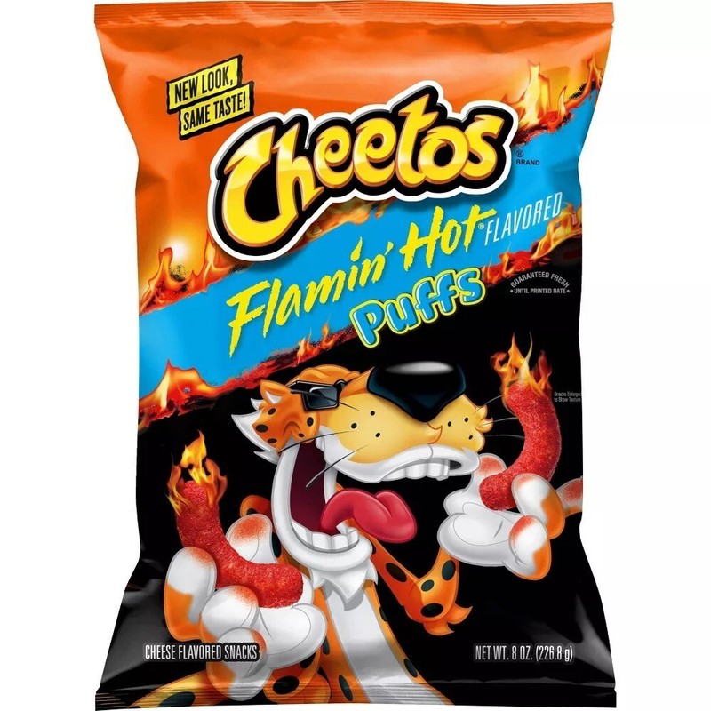 Cheetos PUFFS FLAMIN' HOT Corn Chips Real Cheese Flavored Snacks 8oz 2 Bags gallery