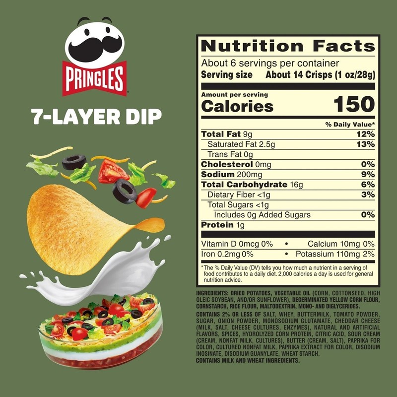 Pringles 7-Layer Dip Can Potato Crisps Chips Lunch Snacks 5.5 (2 Pack) Apr 2026 gallery