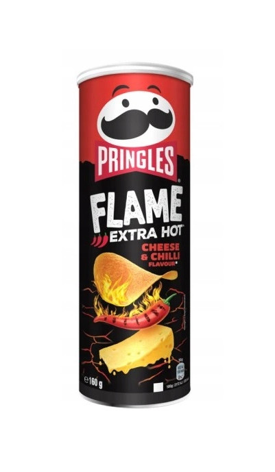 PRINGLES FLAME CHEESE & CHILLI – 180G – LIMITED EDITION – POTATOE PERFECT CHIPS