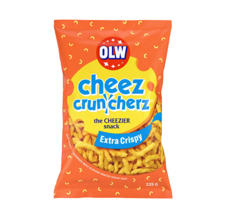 OLW Cheez Cruncherz Extra Crispy Cheese Snacks 225g