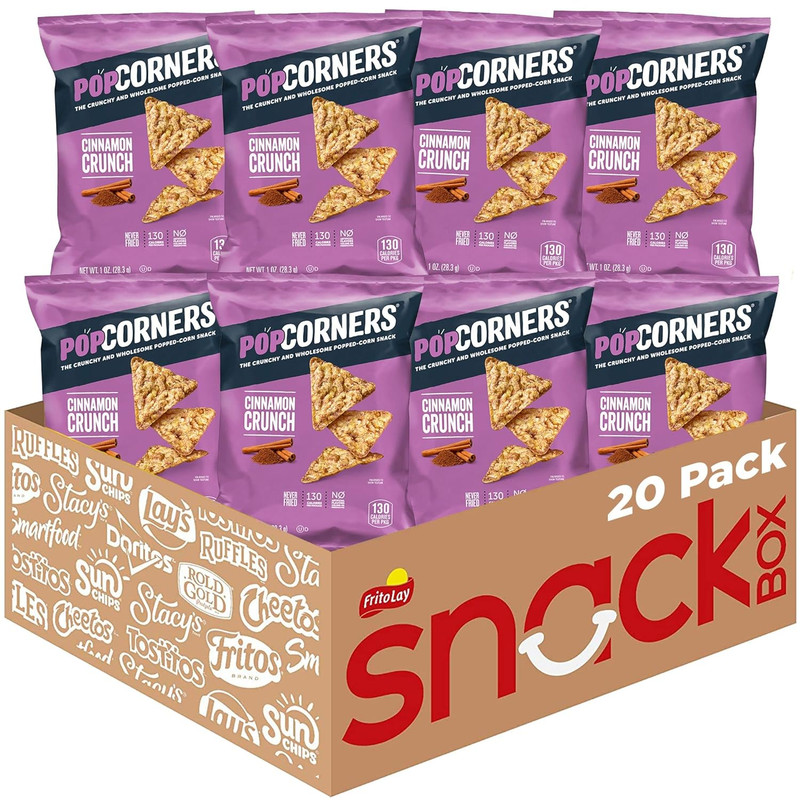 Popped Corn Snacks, Cinnamon Crunch, 1 Ounce (Pack of 20) (Packaging May Vary)