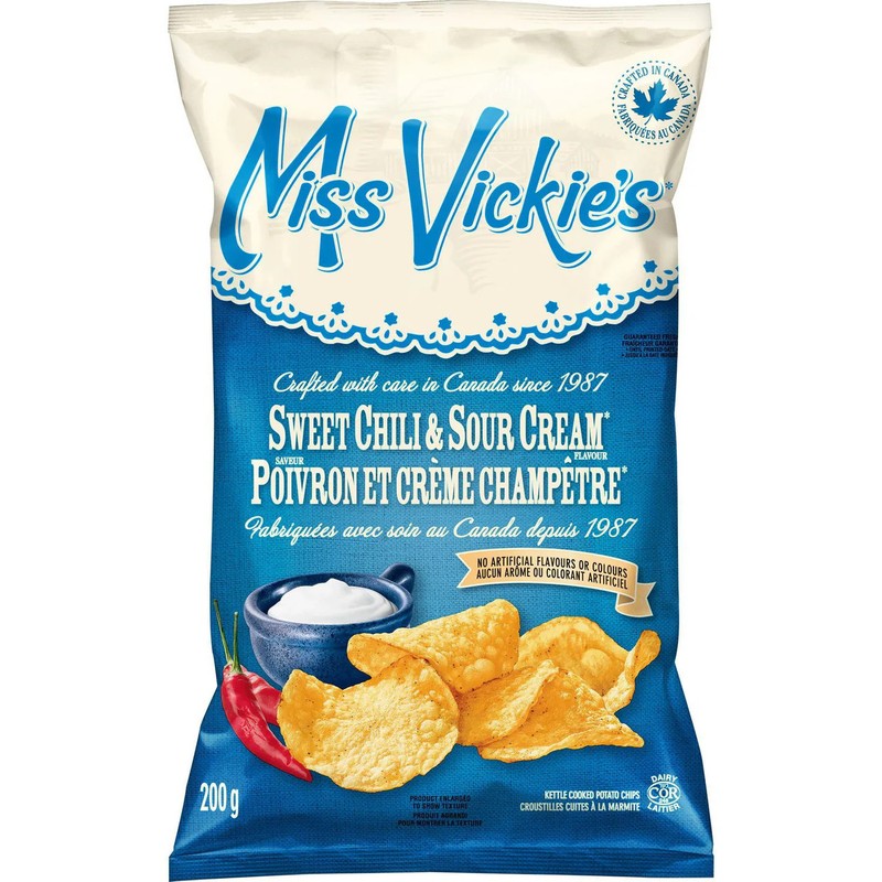 Miss Vickies Kettle Cooked Sweet Chili & Sour Cream Potato Chips, 200g/ 7.1oz... gallery