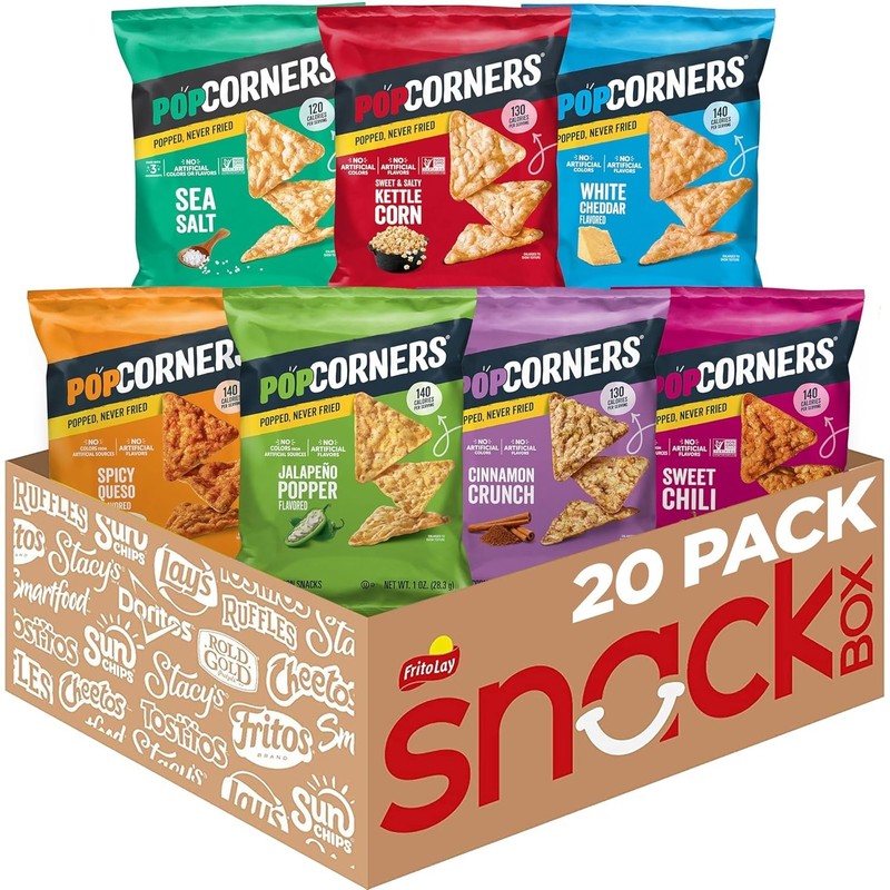 Popped Corn Chips, 7 Flavor Variety Snack Pack, 1 oz Bags, 20 Pack, Gluten Fr... gallery