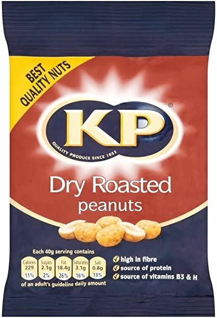 KP Dry Roasted Peanut - 65g - Pack of 8