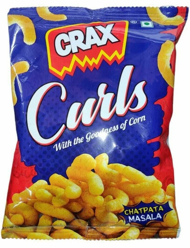 CRAX Curls Chips snacks masala flavour (pack of 6) made with corn
